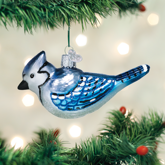 Bright Blue Jay Ornament