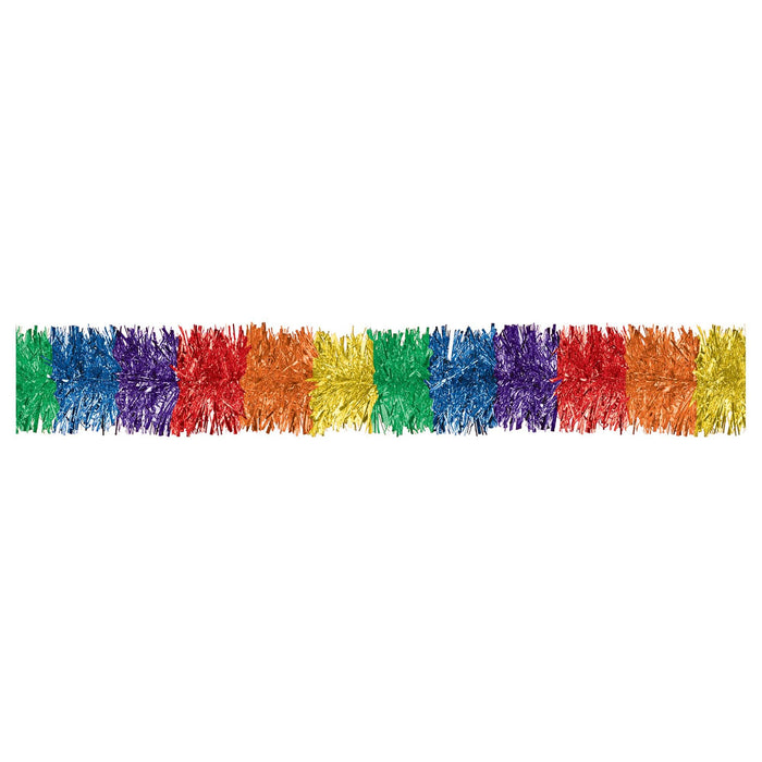 Rainbow Tinsel Garland