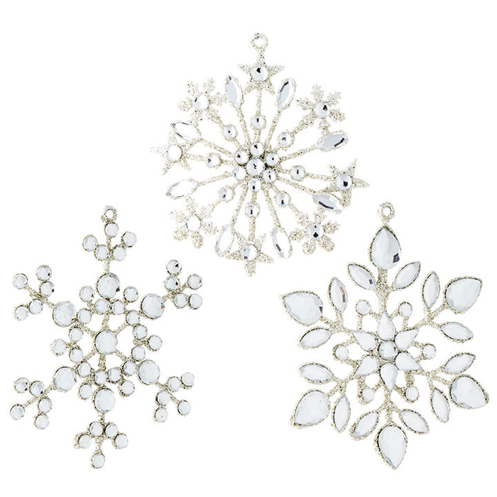 Jeweled Snowflake Ornaments - Bubbles