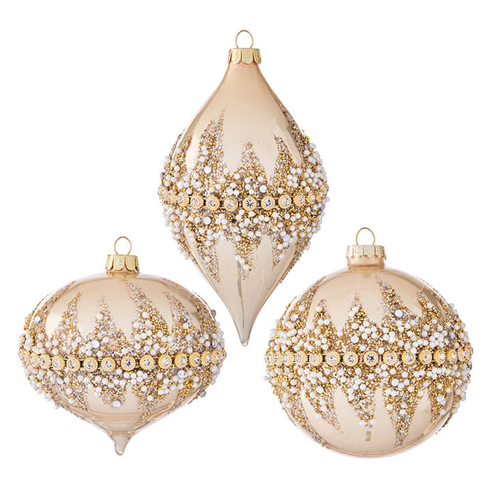 Beaded Gold Ornament