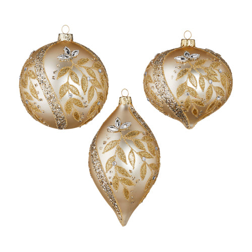 Leaf Patterned Ornament with Jewels - Finial