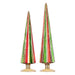 Multi Color Ribbed Glass Tree - 14.75"