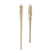 Blown Gold Glitter Glass Icicle Ornament - 8.5"