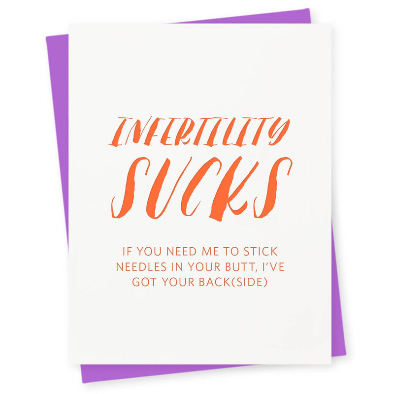 Infertility Sucks Card