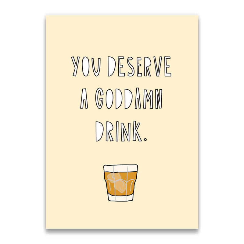 Goddamn Drink Enclosure Card