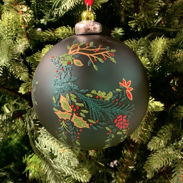 Holly Reindeer Ornament