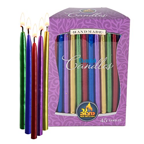 Colorful Metallic Hannukah Candles