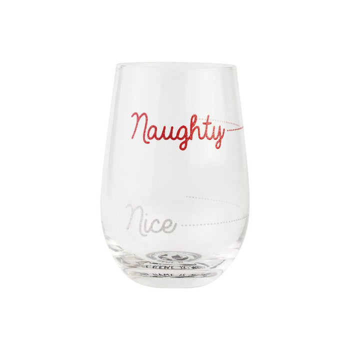 Naughty & Nice Stemless Glass
