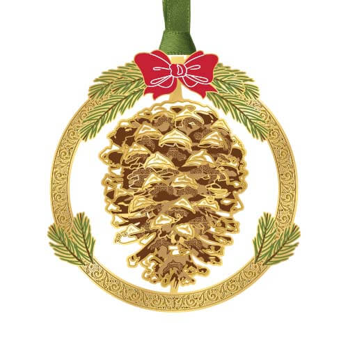 Festive Pine Cone Ornament