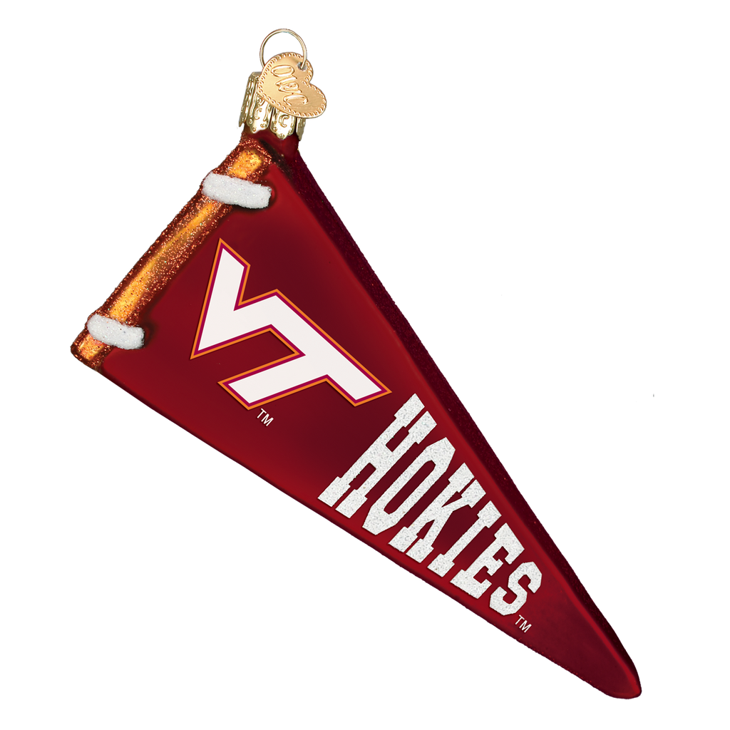 Virginia Tech Pennant Ornament — Beth's - A Christmas and Holiday Shop