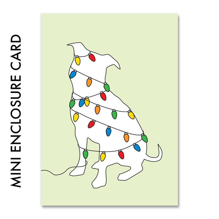 Christmas Light Dog Enclosure card