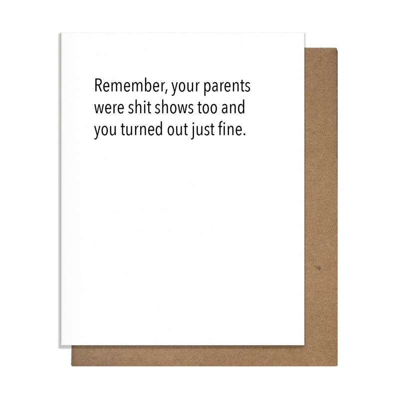 Shit Show Parents Card