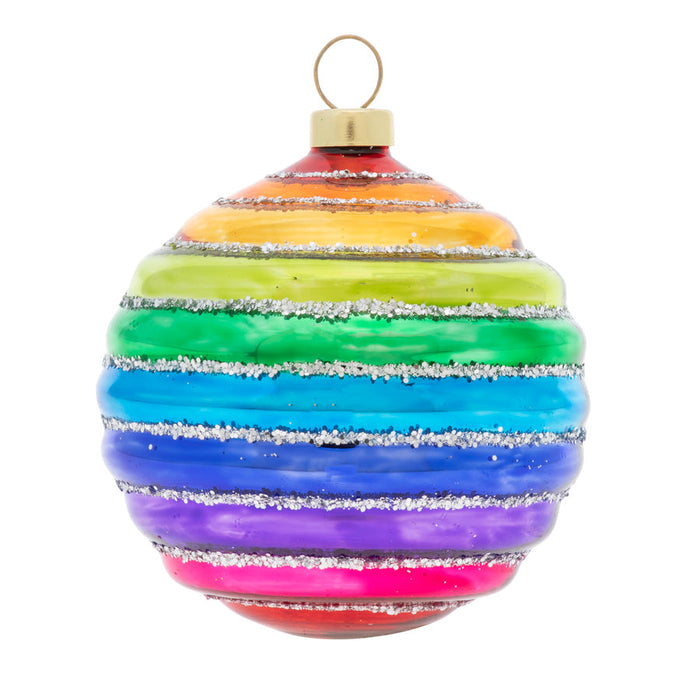 Striped Rainbow Molded Ornament