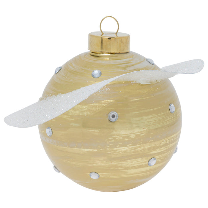 Sparkling Saturn Round Ornament