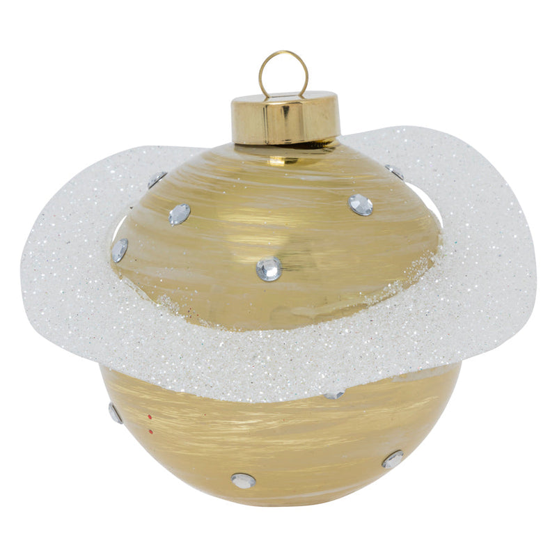 Sparkling Saturn Round Ornament