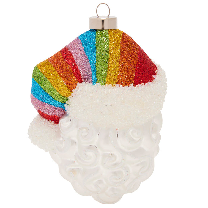 Pride Hat Santa Ornament