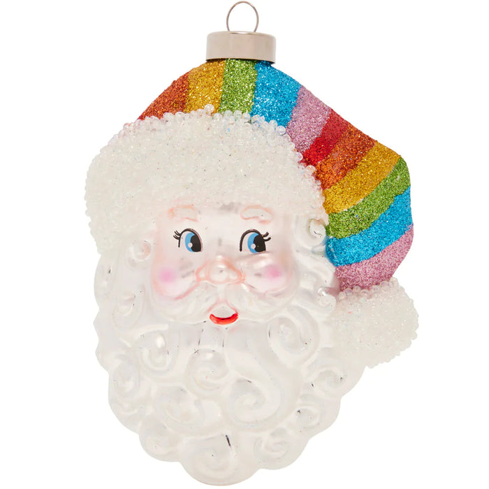 Pride Hat Santa Ornament