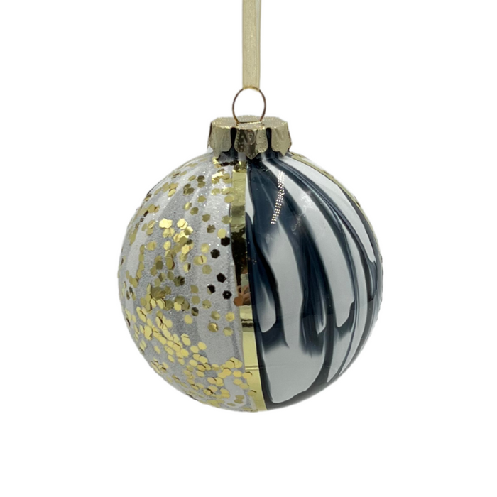 Black and White Ball Ornament