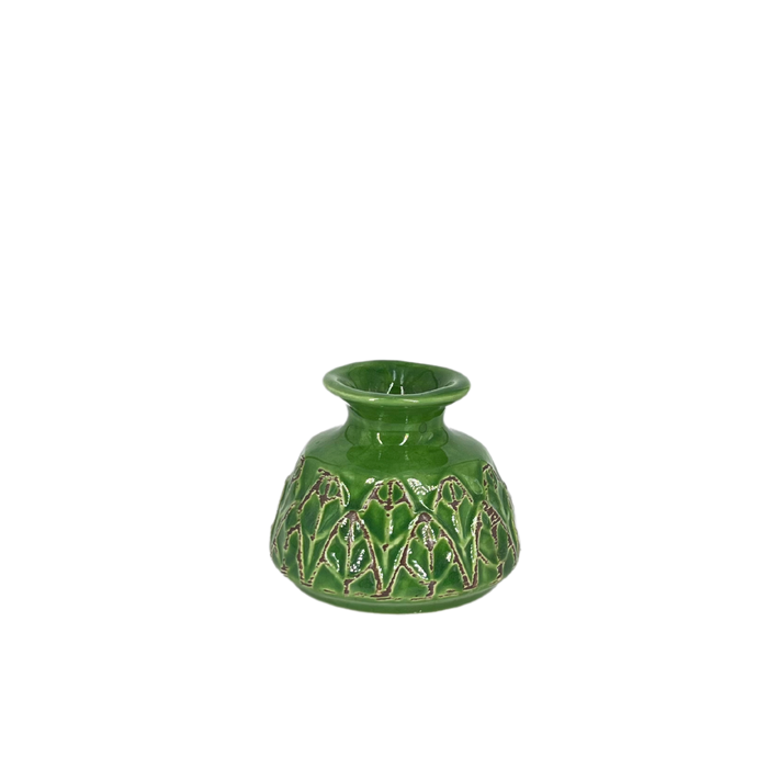 Embossed Stoneware Vases