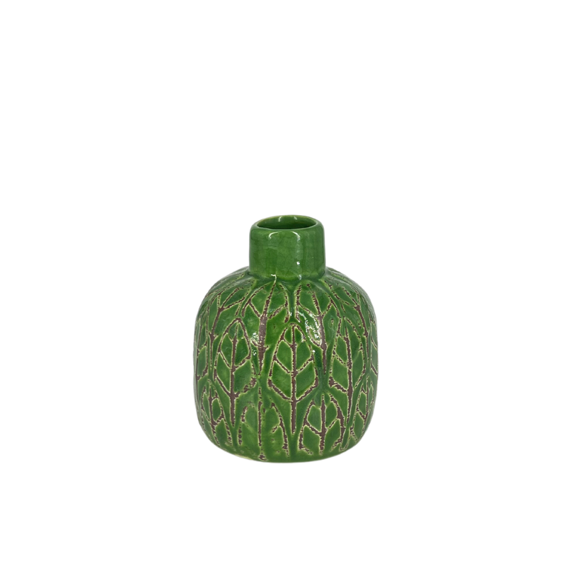 Embossed Stoneware Vases