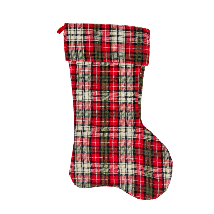 Fabric Plaid Stocking