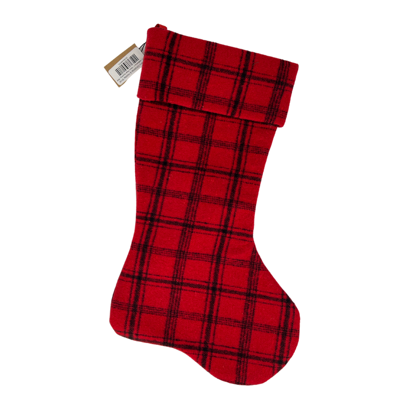 Fabric Plaid Stocking