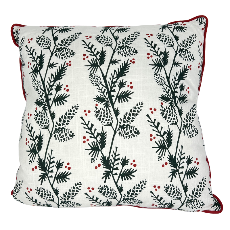 Cotton Pillow with Flower Prints