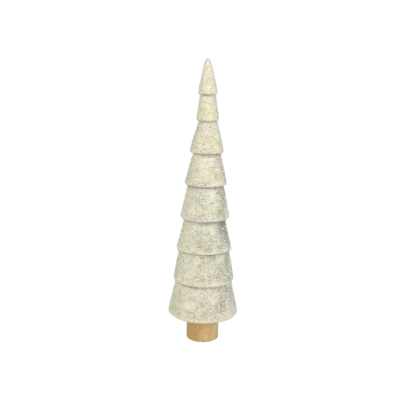 Flocked Wooden Trees