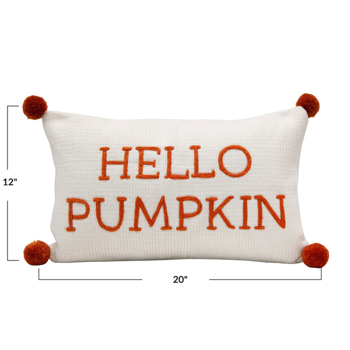 Hello Pumpkin Lumbar Pillow