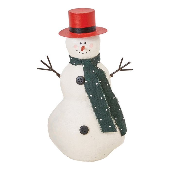 Snowman with Tin Hat and Scarf