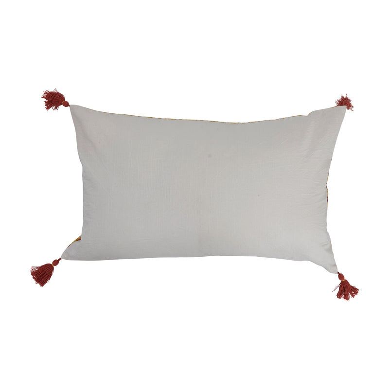 Floral Pillow with Tassels