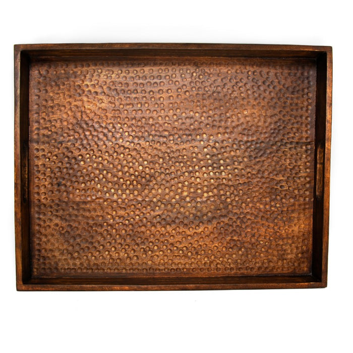 Hammered Wooden Tray