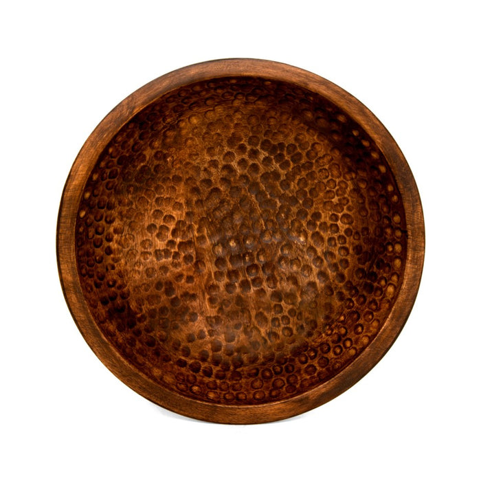 Hammered Wooden Bowl