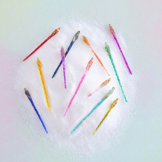 Rainbow Icicle Ornaments