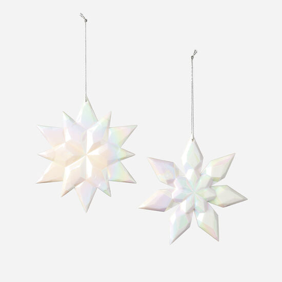 Iridescent Snowflake Ornaments