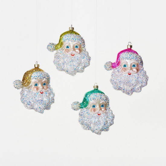 Cheerful Santa Ornaments