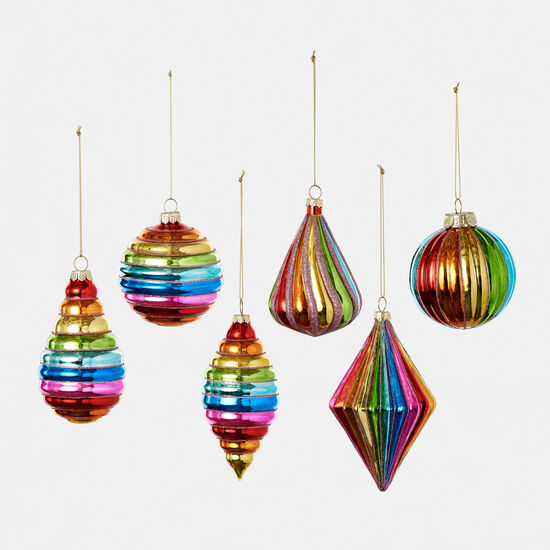 Rainbow Drop & Ball Ornaments