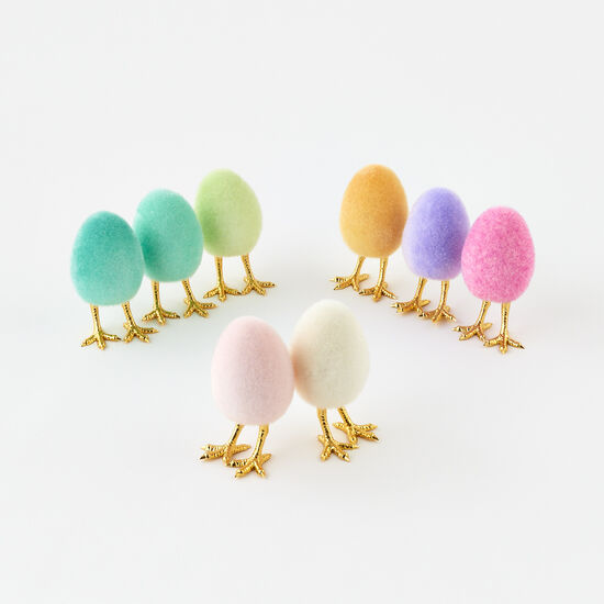 Flocked Eggs with Golden Feet