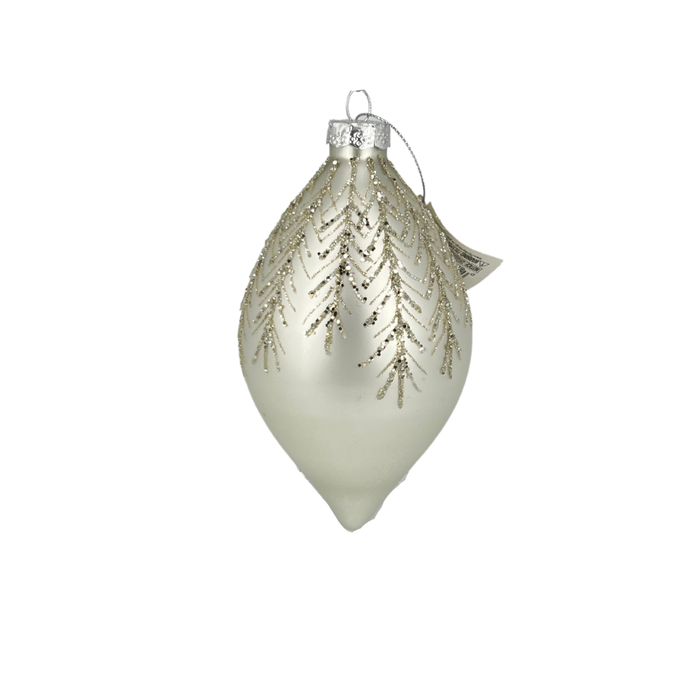 Silver and White Ornament