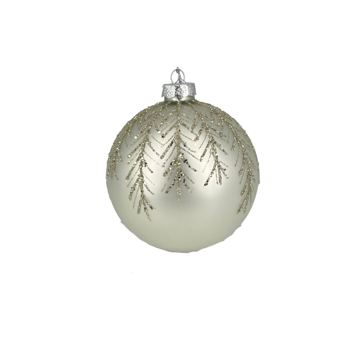 Silver and White Ornament