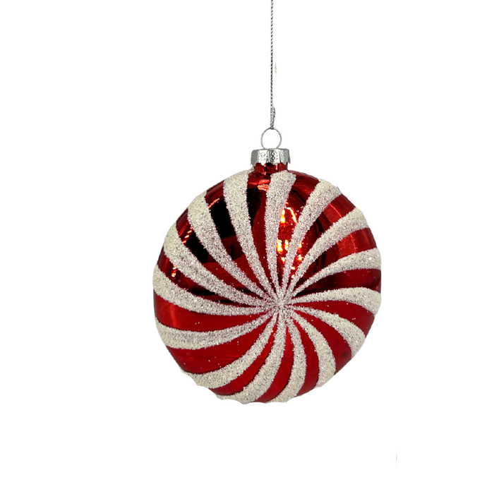 Glass Candy Cane Ornament