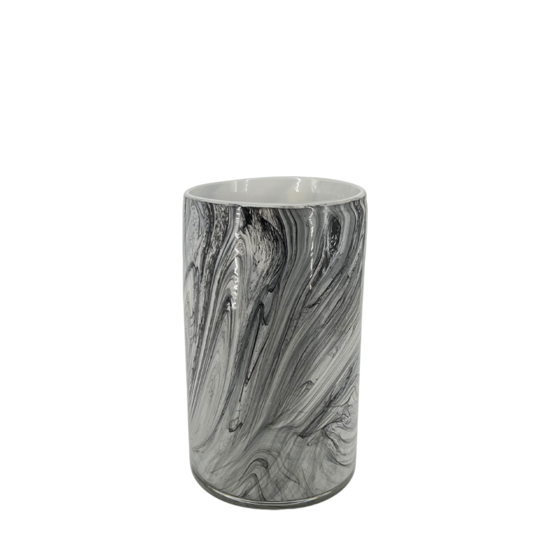 Black Swirl Glass Cylinders