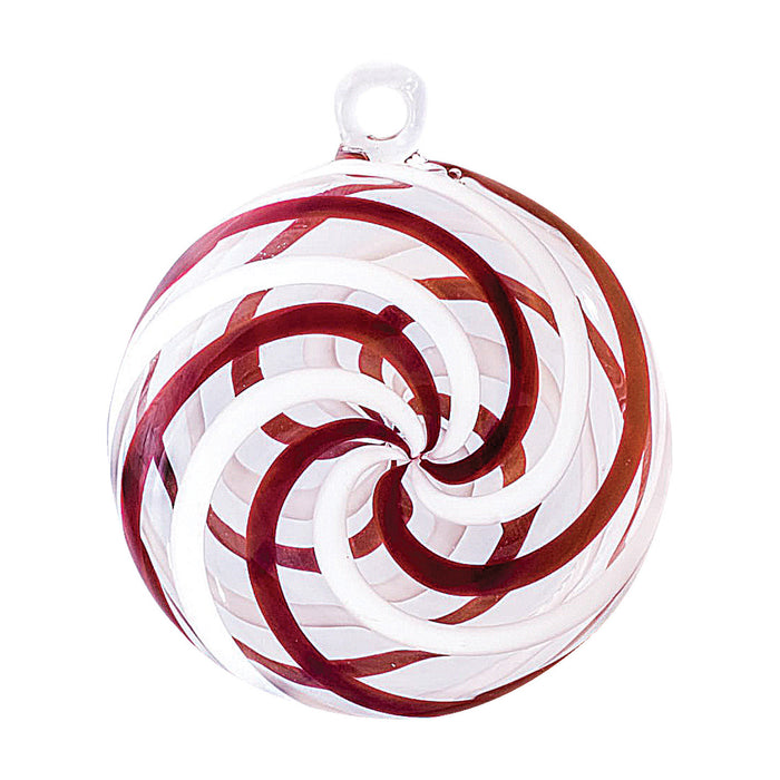 Mouth Blown Peppermint Ornament