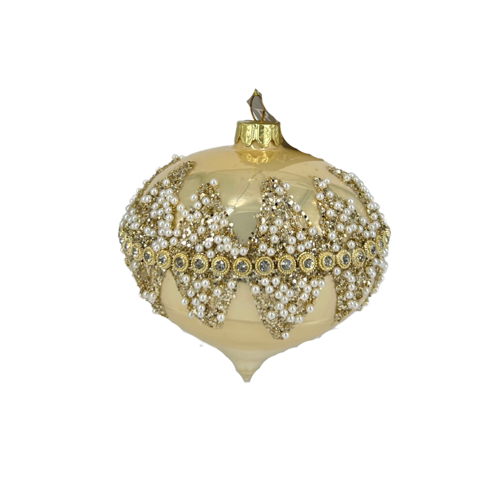 Beaded Gold Ornament