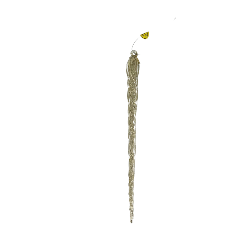Gold Twisted Icicle Ornament