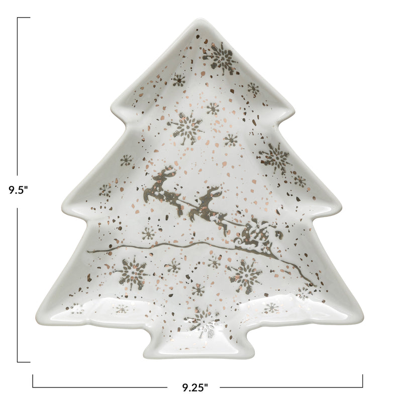 Stoneware Tree Plate