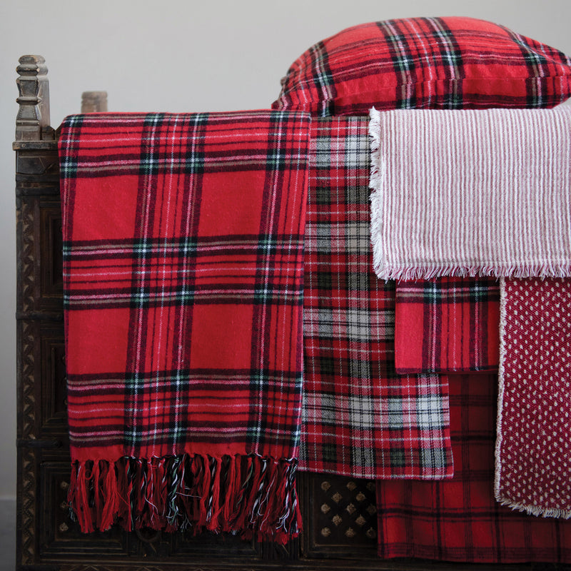 Polyester Plaid Table Runner
