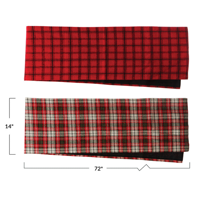 Polyester Plaid Table Runner