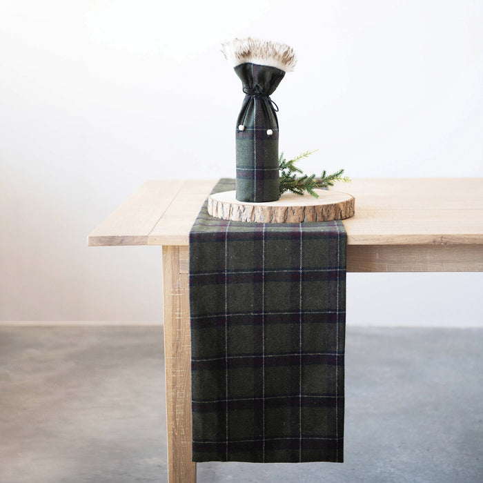 Polyester Plaid Table Runner