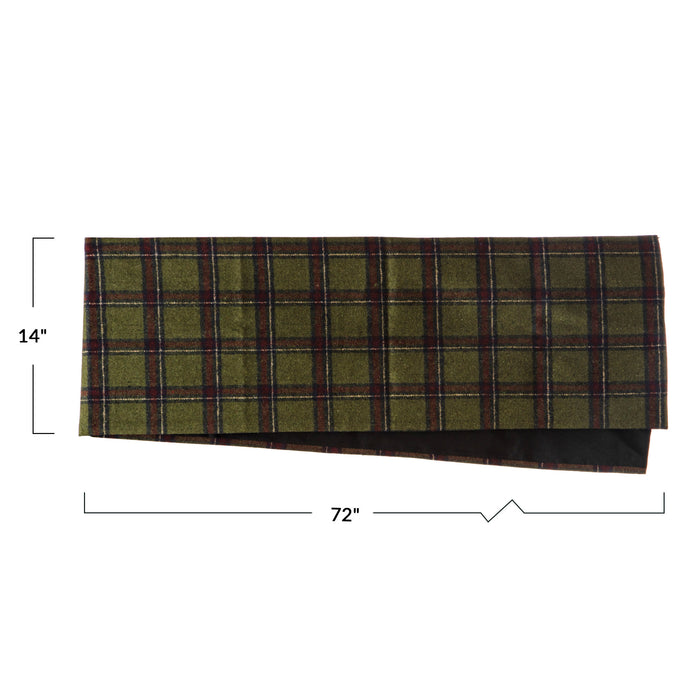 Polyester Plaid Table Runner